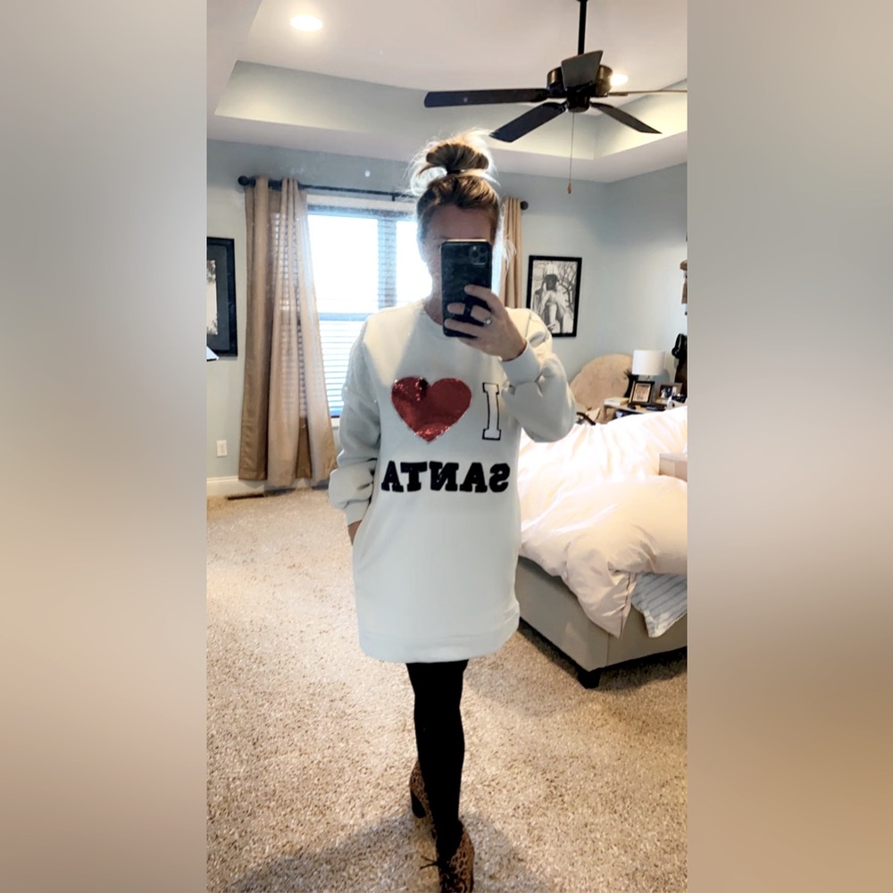 🎅🏼 [Judith March] I ❤️ SANTA Sweatshirt Dress